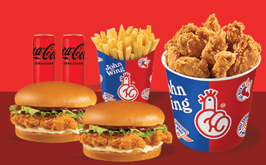 Bucket (Mix ή Double) & 2 Burger (Simple ή Coleslaw) & Πατάτες Τηγανιτές Large & 2 Αναψυκτικά 330ml με μόνο 21.90!